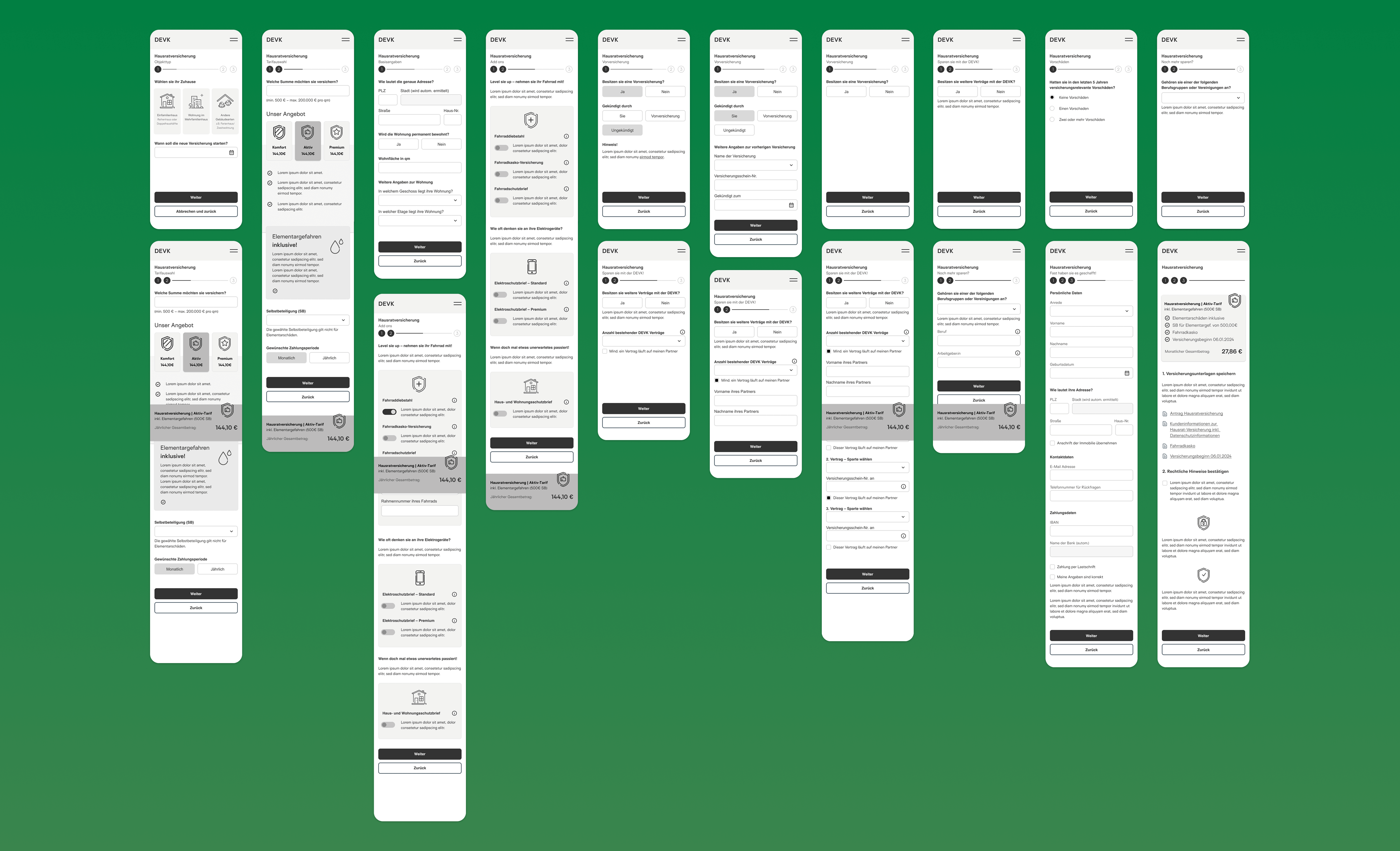 Mid-Fidelity Wireframes