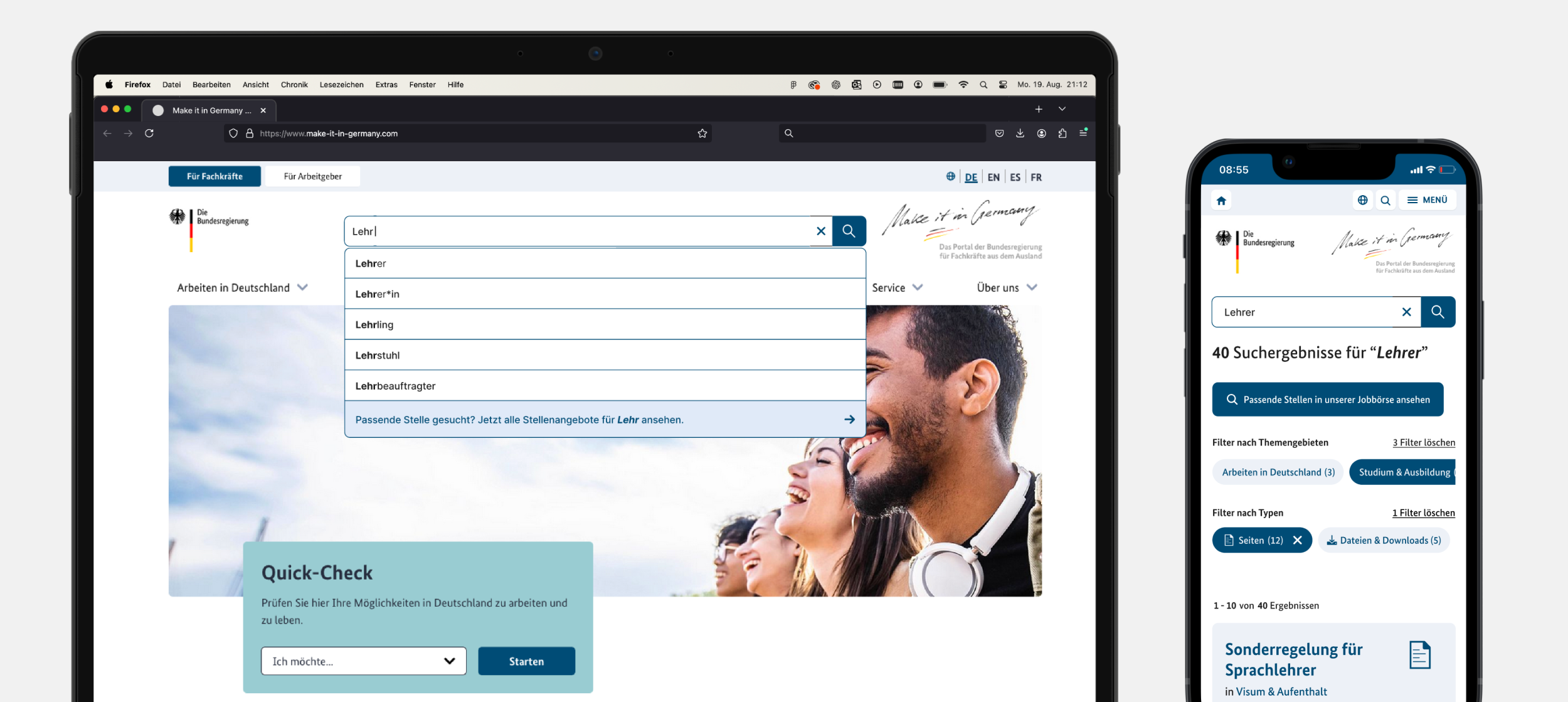 Onpage-Suche Make it in Germany
