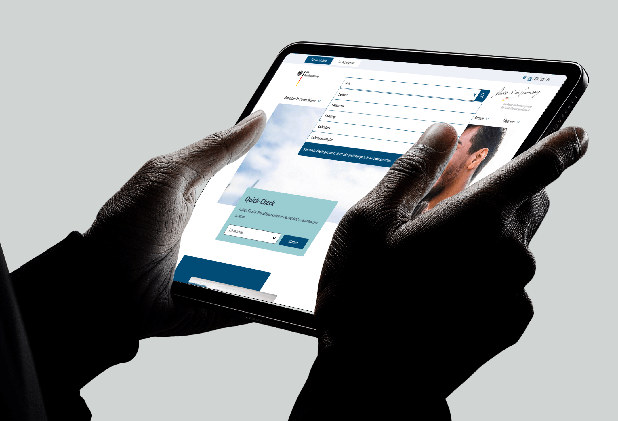 Make it in Germany Suche